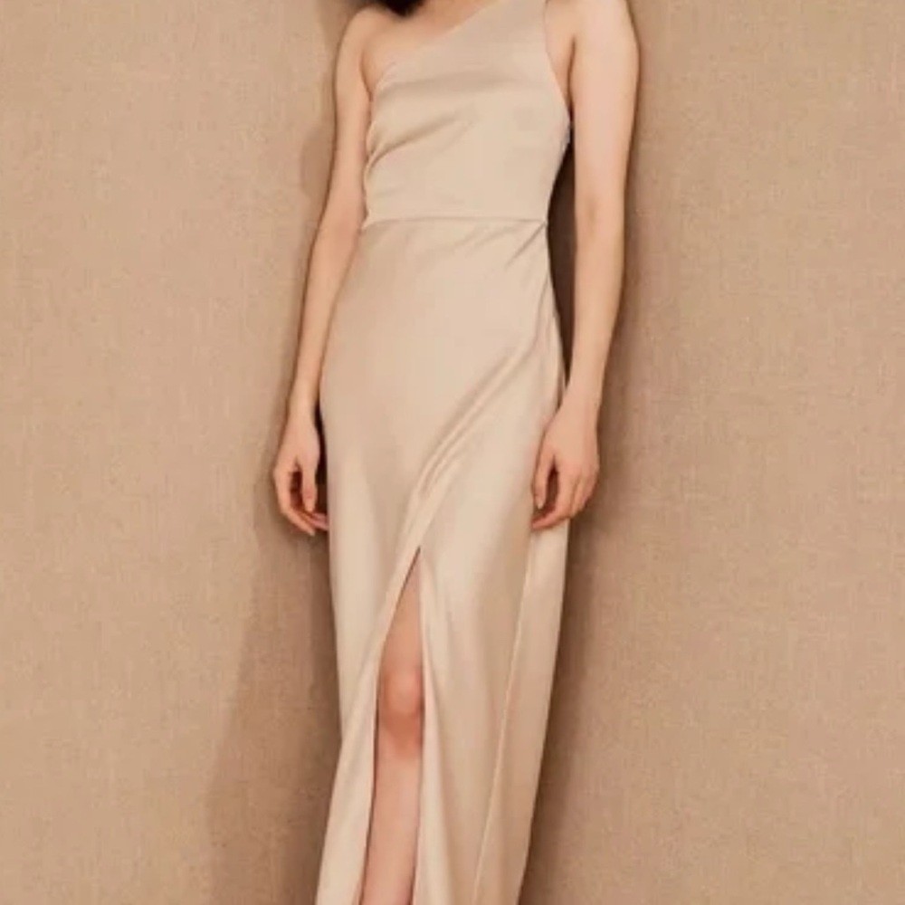 Elegant One-Shoulder “BHLDN” Dress